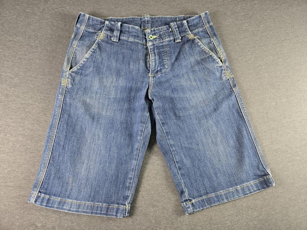 Vintage Adolfo Dominguez Mens 42 Denim Carpenter Bermuda Shorts Y2K Blue Jorts